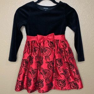George, formal Black and Red Roses dress.